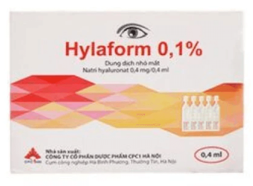 Hylaform 0,1% 0.4ml - Thuốc điều trị triệu chứng khô mắt hiệu quả